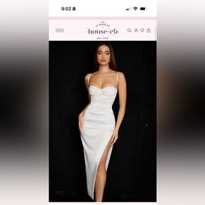 House of CB White Strapless Dress